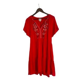 NWT Knox Rose Embroidered V-Neck Boho Dress